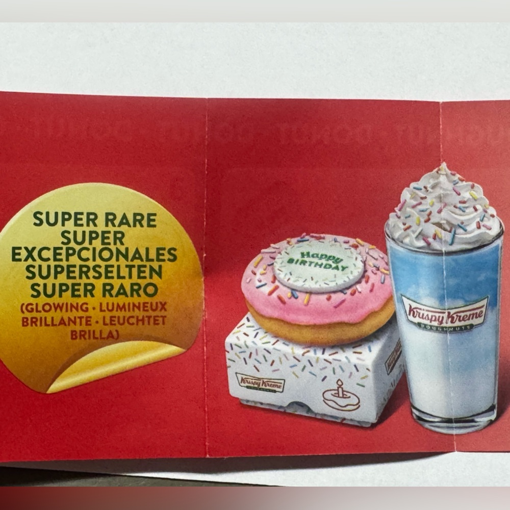 Super Rare glowing happy birthday Zuru Mini Brands Create Krispy Kreme donut set